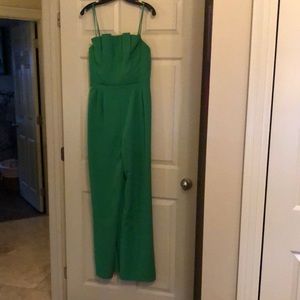Gorgeous green spaghetti strap jumpsuit size large